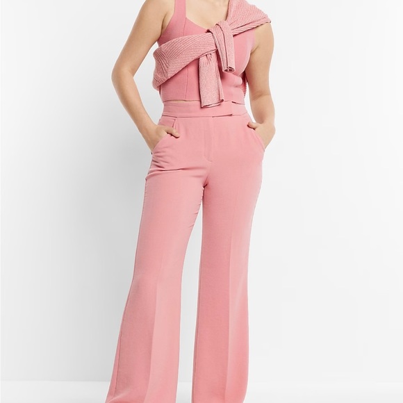 Express Pants & Jumpsuits Express Flare Trouser Super High Rise